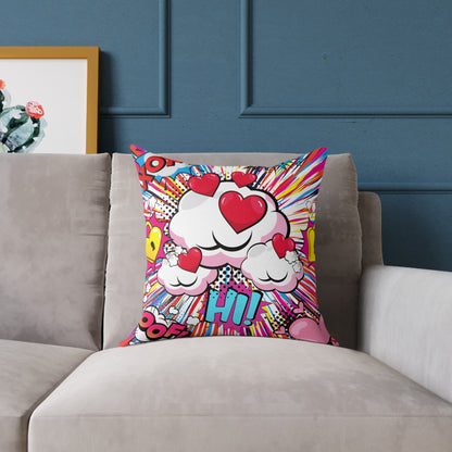 Hi! Pop Art Poly Pillow