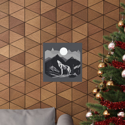 Lone Collection Wolf 15 Matte Square Posters