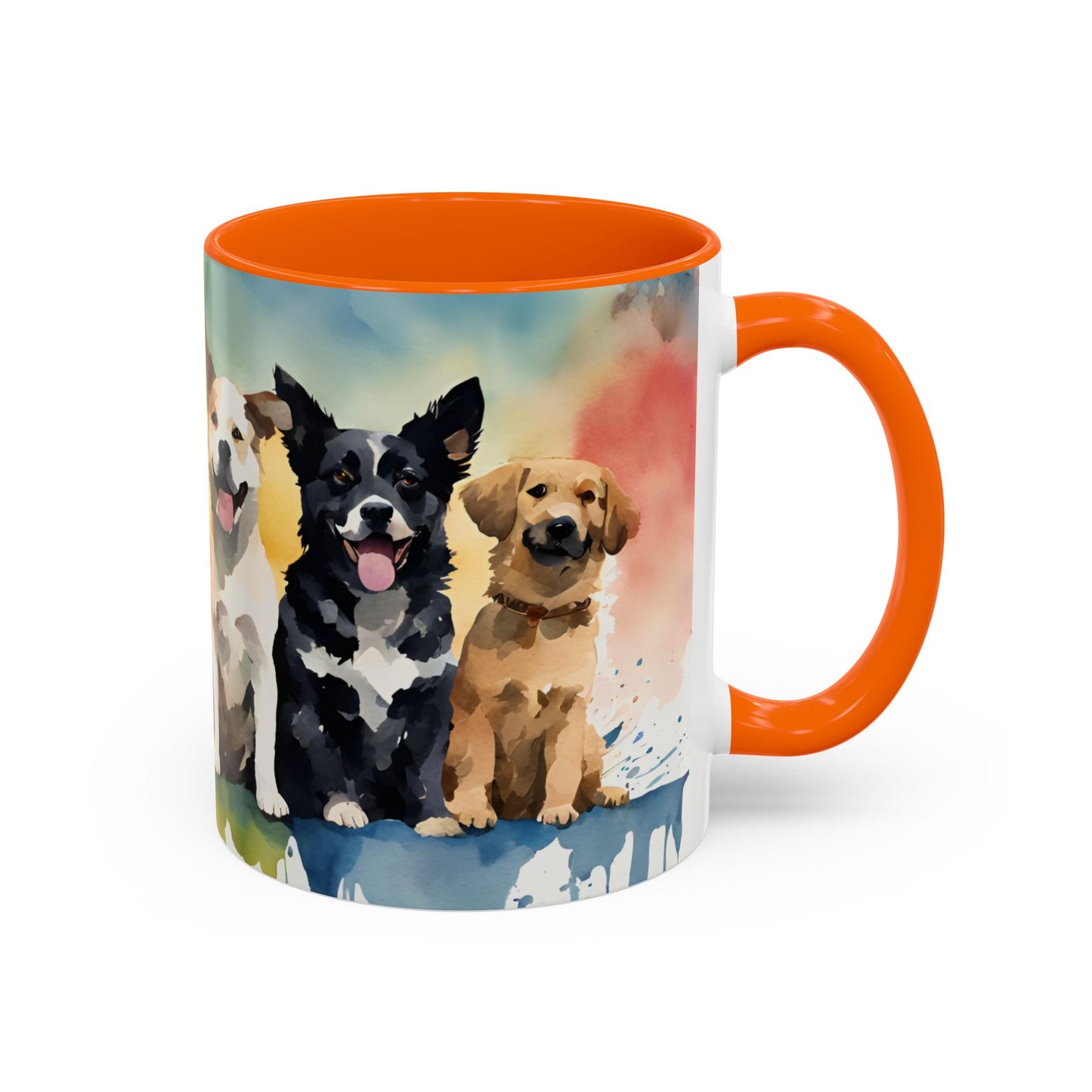 Multicoloured Doggies 2 Accent Mug 11oz
