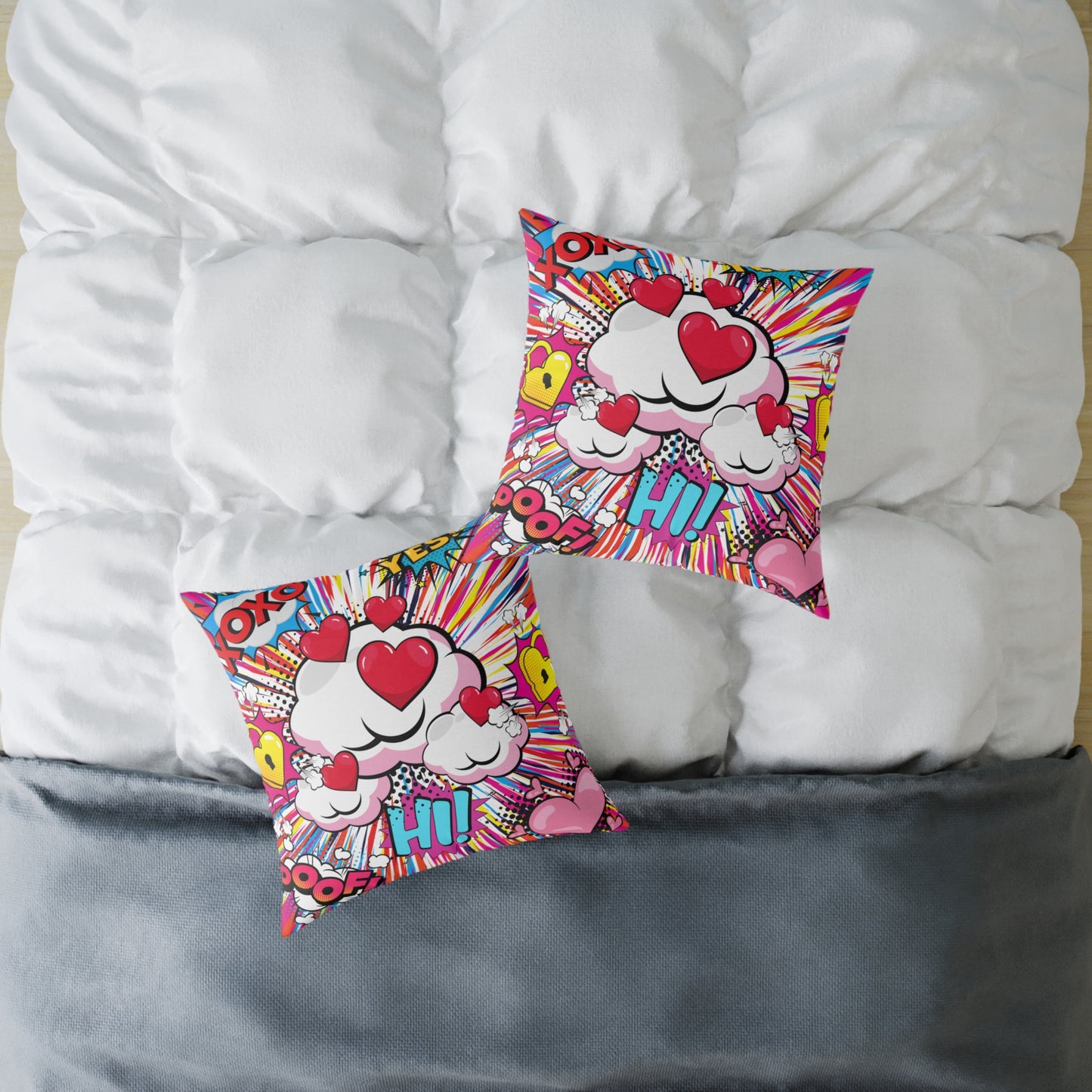 Hi! Pop Art Poly Pillow