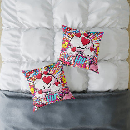 Hi! Pop Art Poly Pillow