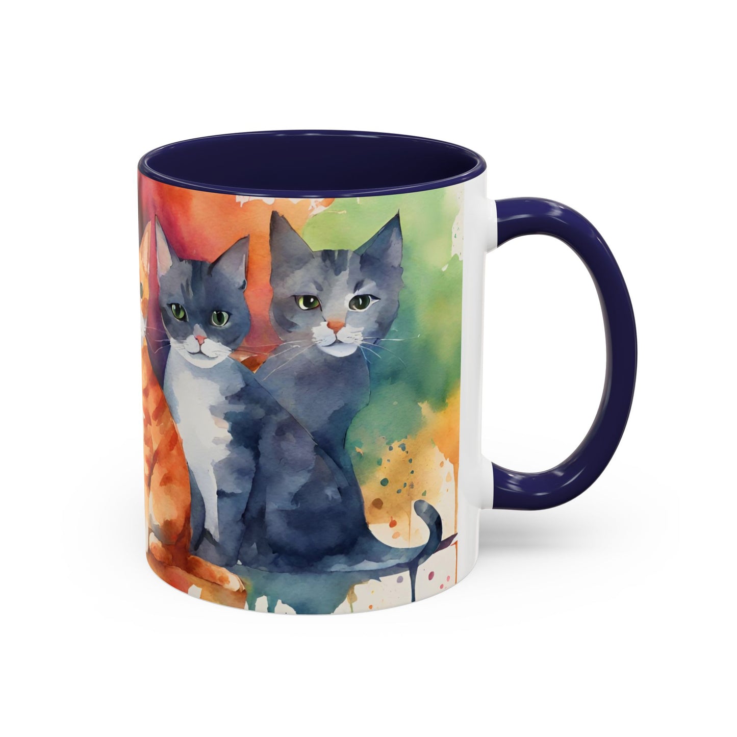 Kitties 3 Accent Coffee Mug, 11oz