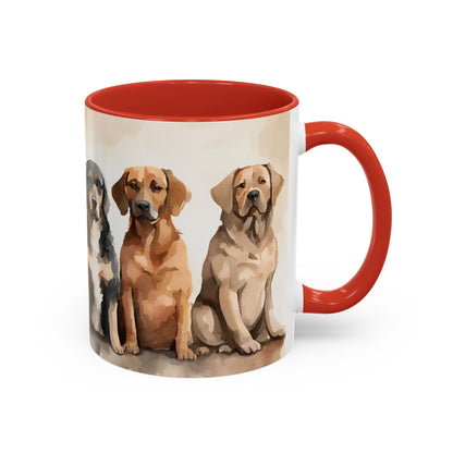 Doggies in a Row 2 Accent Mug 11oz