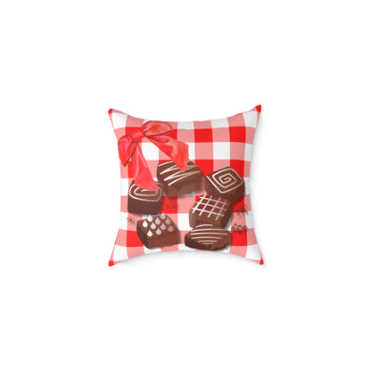 Valentine Chocolates Poly Pillow