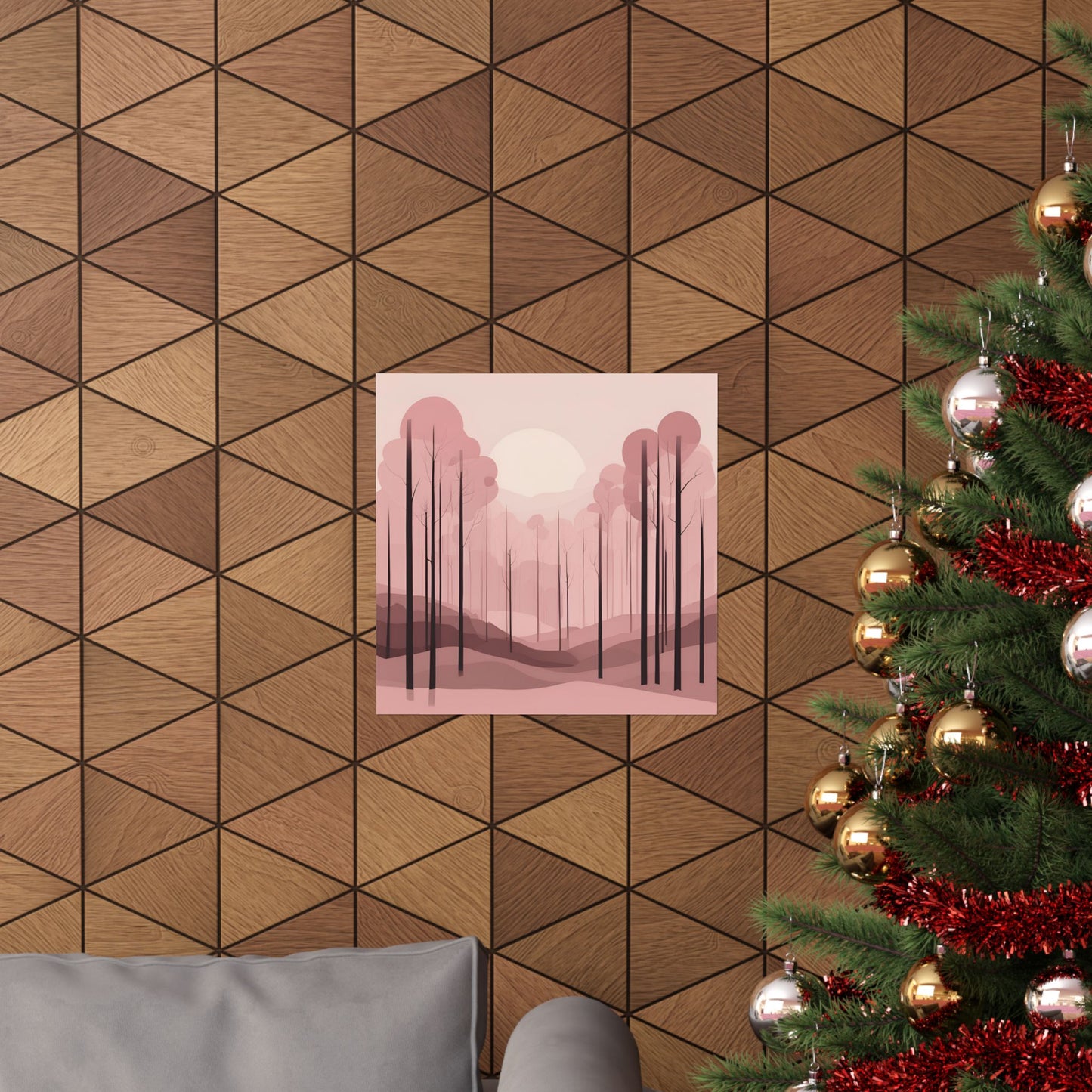 Lonely Forest Pink 2 Matte Square Posters