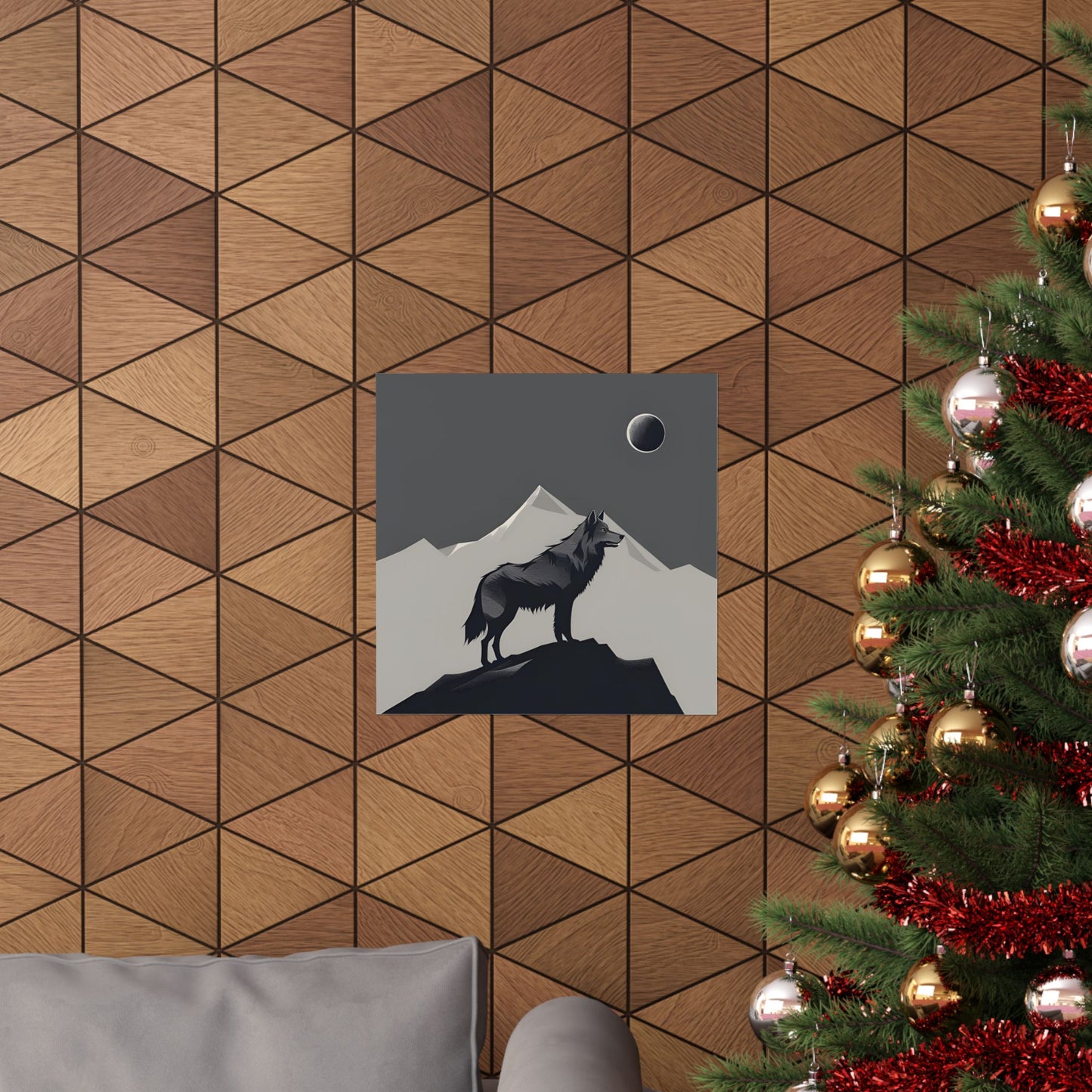 Lone Collection Wolf 4 Matte Square Posters