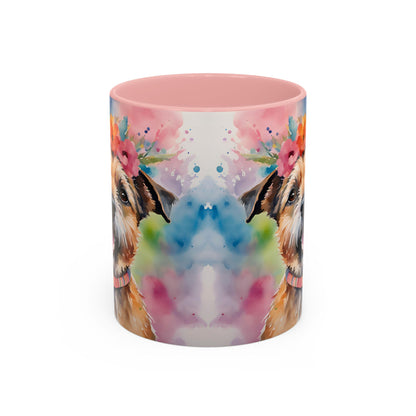 Border Terrier 04 Accent Coffee Mug - Dog Lover Gift