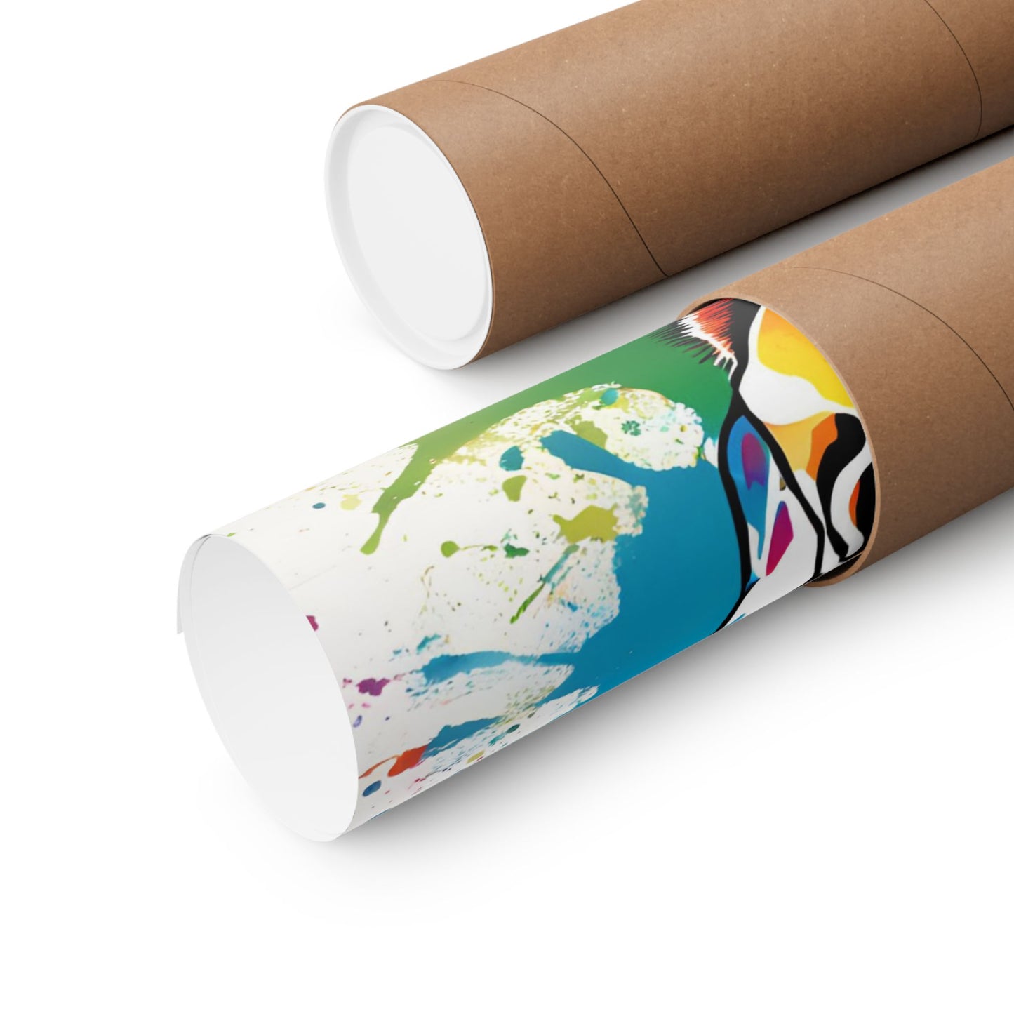 Multicolored Giraffe 06 Matte Vertical Poster