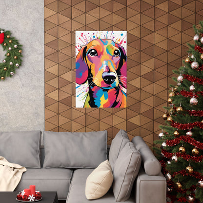 Multicolored Dachshund 2 Matte Vertical Poster