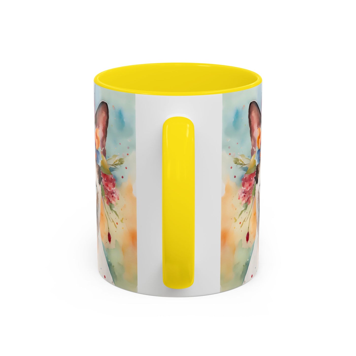 Floral Siamese Cat 03 Accent Coffee Mug - 11oz Perfect for Cat Lovers & Gifts