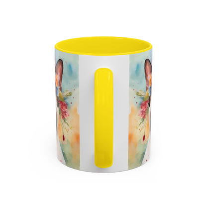 Floral Siamese Cat 03 Accent Coffee Mug - 11oz Perfect for Cat Lovers & Gifts