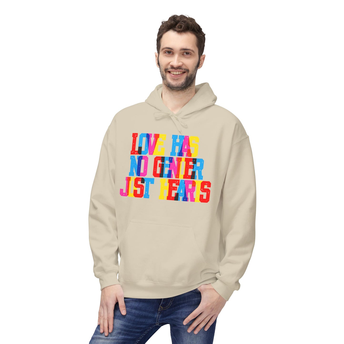 Love Has No Gender Just Hearts Unisex Valentines Hoodie