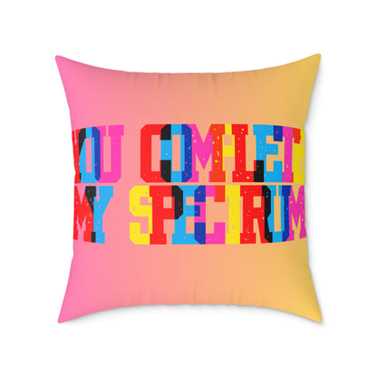 You Complete My Spectrum Poly Pillow