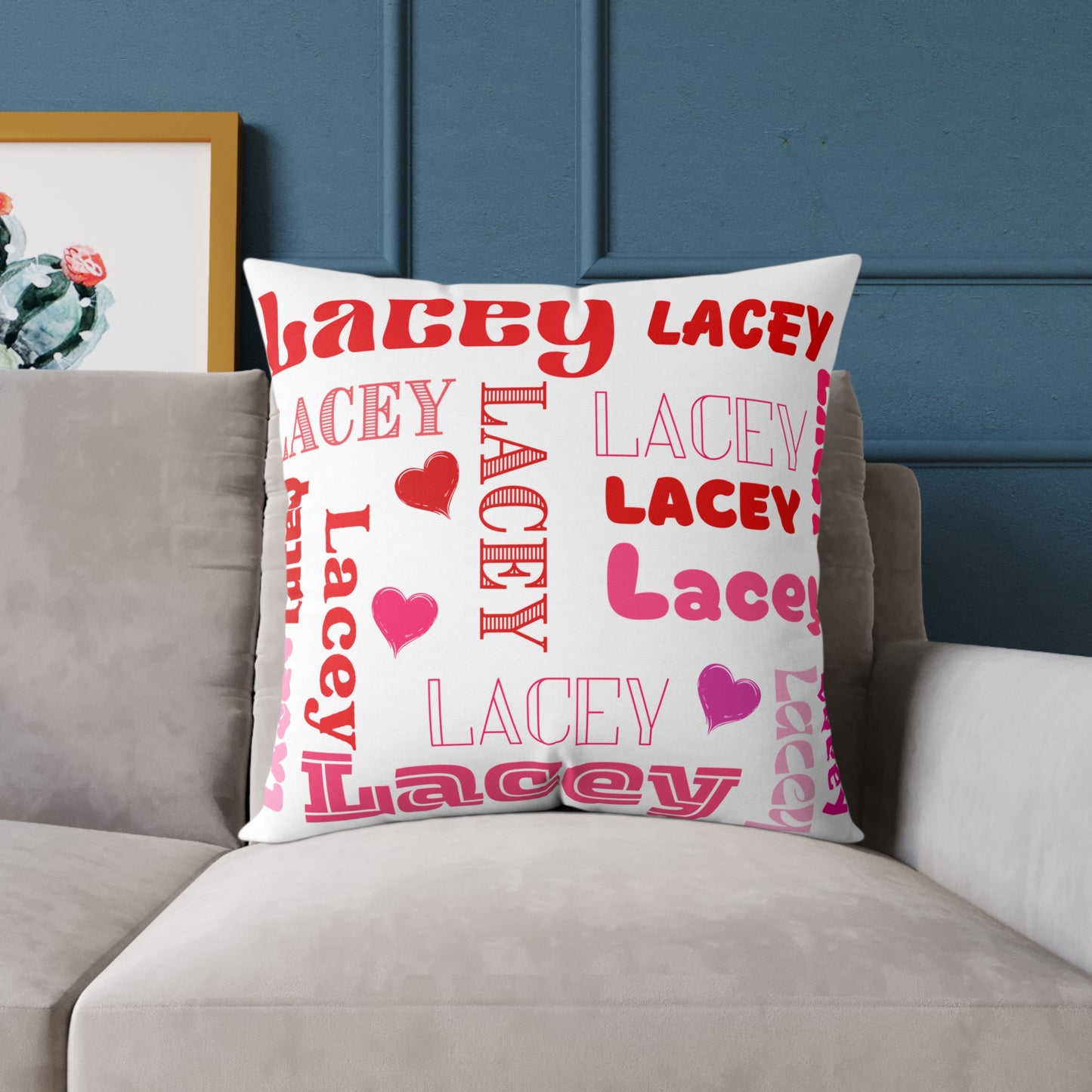 (Personizable) Name Of Your Loved One 01 Poly Pillow