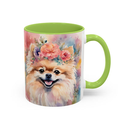 Pomeranian 02 Accent Coffee Mug - Dog Lover Gift