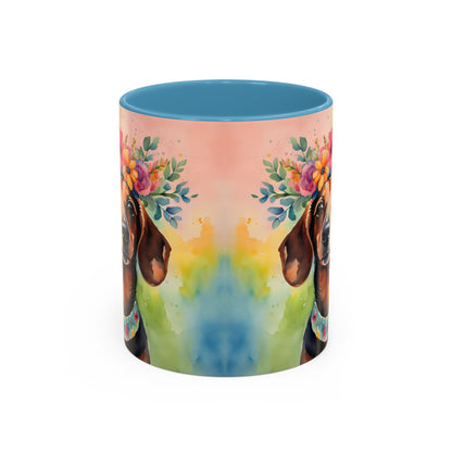 Dachshund 04 Accent Coffee Mug - Dog Lover Gift
