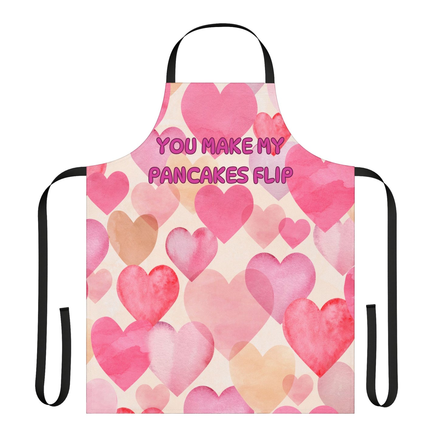 You Make My Pancakes Flip Valentines Apron, 5-Color Straps