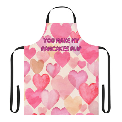 You Make My Pancakes Flip Valentines Apron, 5-Color Straps