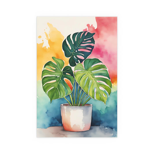 Multicolored Pot Plant 13 Indoor and Outdoor Silk Poster