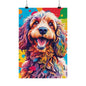 Multicolored Cockerpoo 1 Matte Vertical Poster
