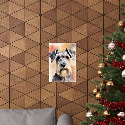 Dogs Schnauzer 01 Matte Vertical Poster