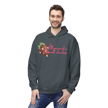All You Need Is Love And Chocolate Unisex Valentines Hoodie