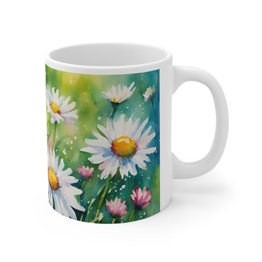 Daisies 01 Mug - Nature's Beauty Collection