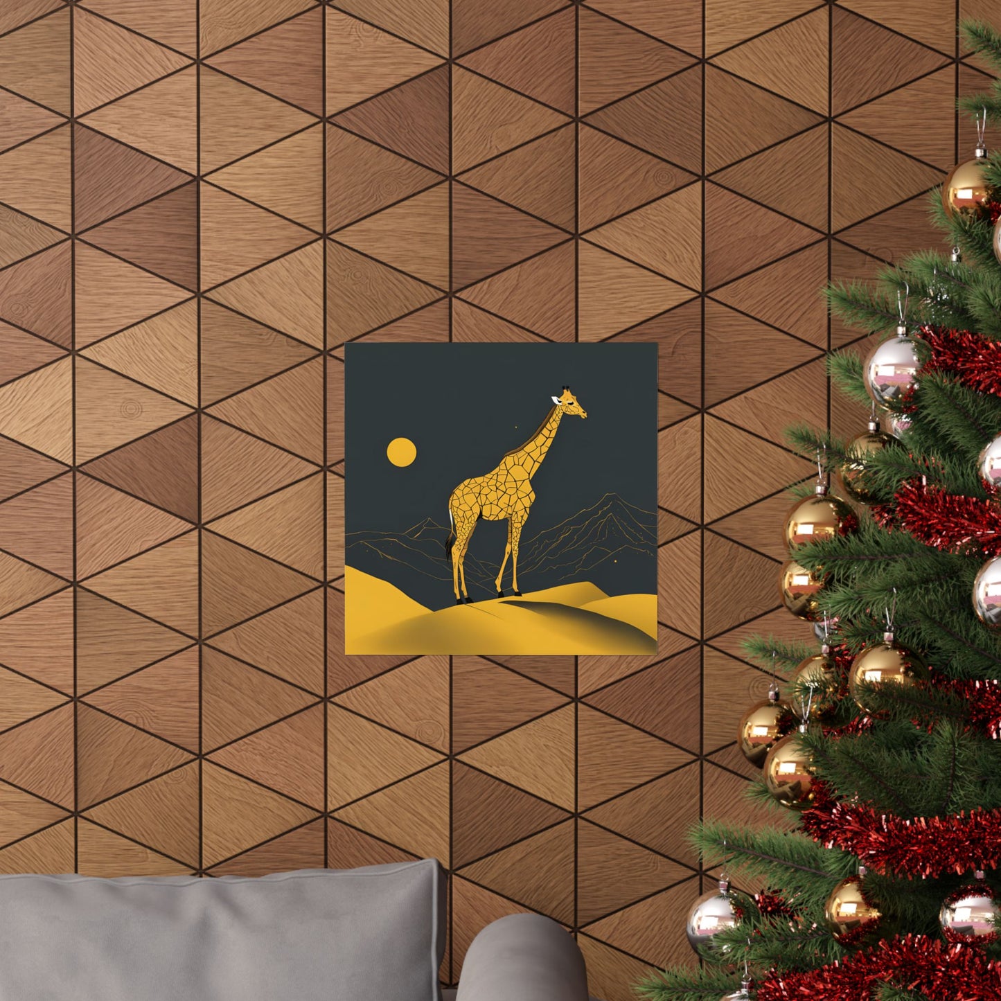 Lone Collection Giraffe 14 Matte Square Posters