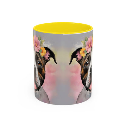 Staffordshire Bull Terrier 01 Accent Coffee Mug - Dog Lover Gift