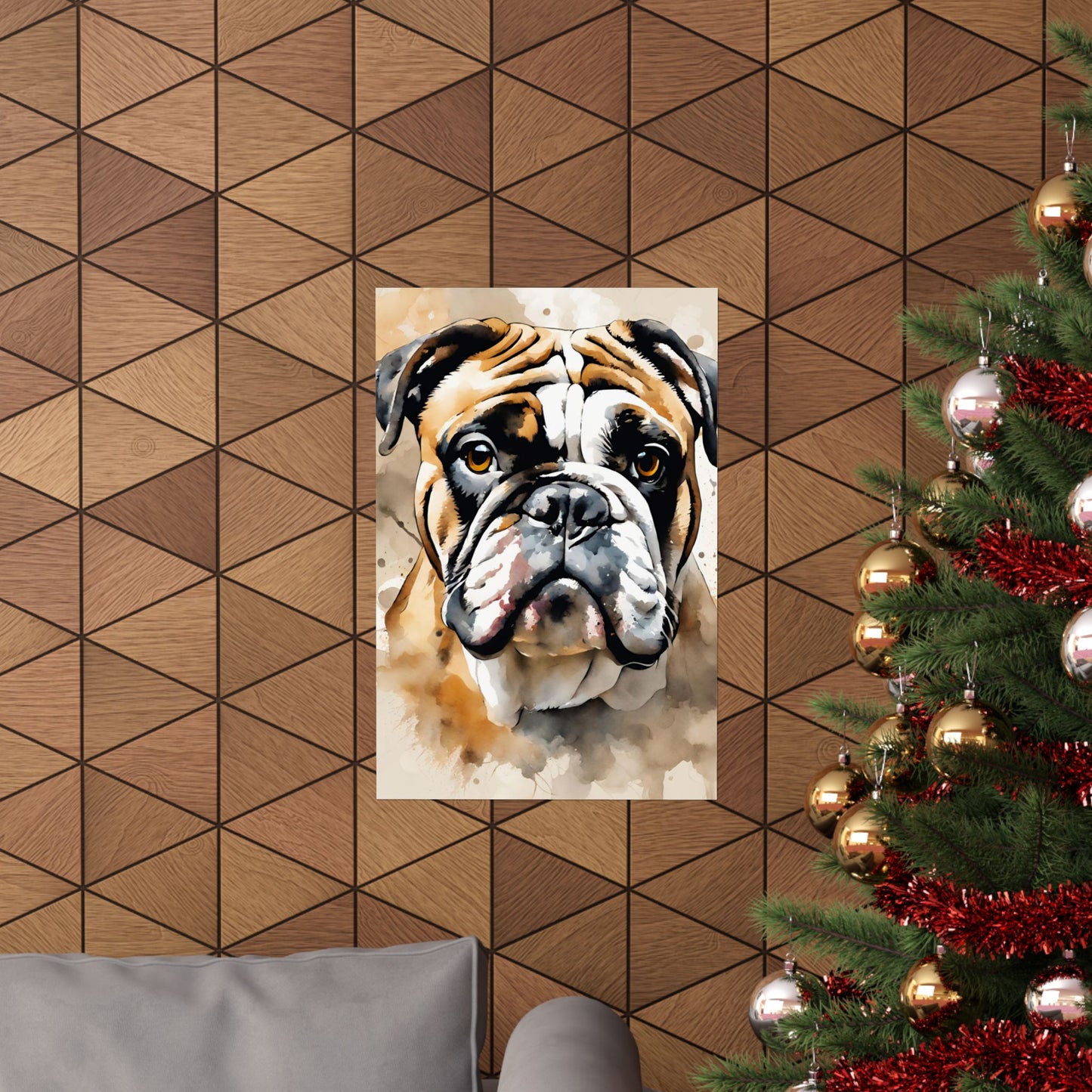 Dogs Bulldog 01 Matte Vertical Poster