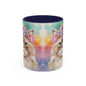 Floral Siamese Cat 02 Accent Coffee Mug - 11oz Perfect for Cat Lovers & Gifts