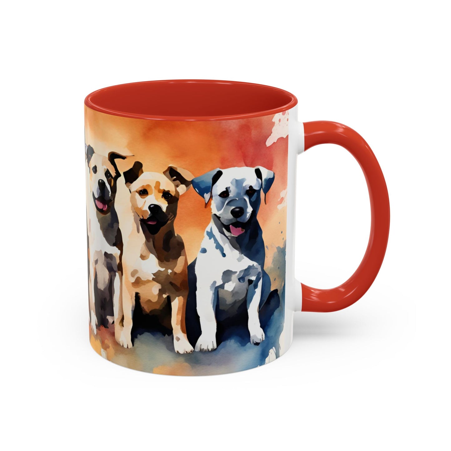 Multicoloured Doggies 4 Accent Mug 11oz