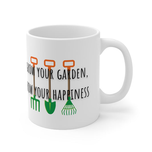 Grow Your Garden Grow Your Happiness Ceramic Mug 11oz