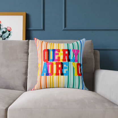 Queerly I Adore You Poly Pillow