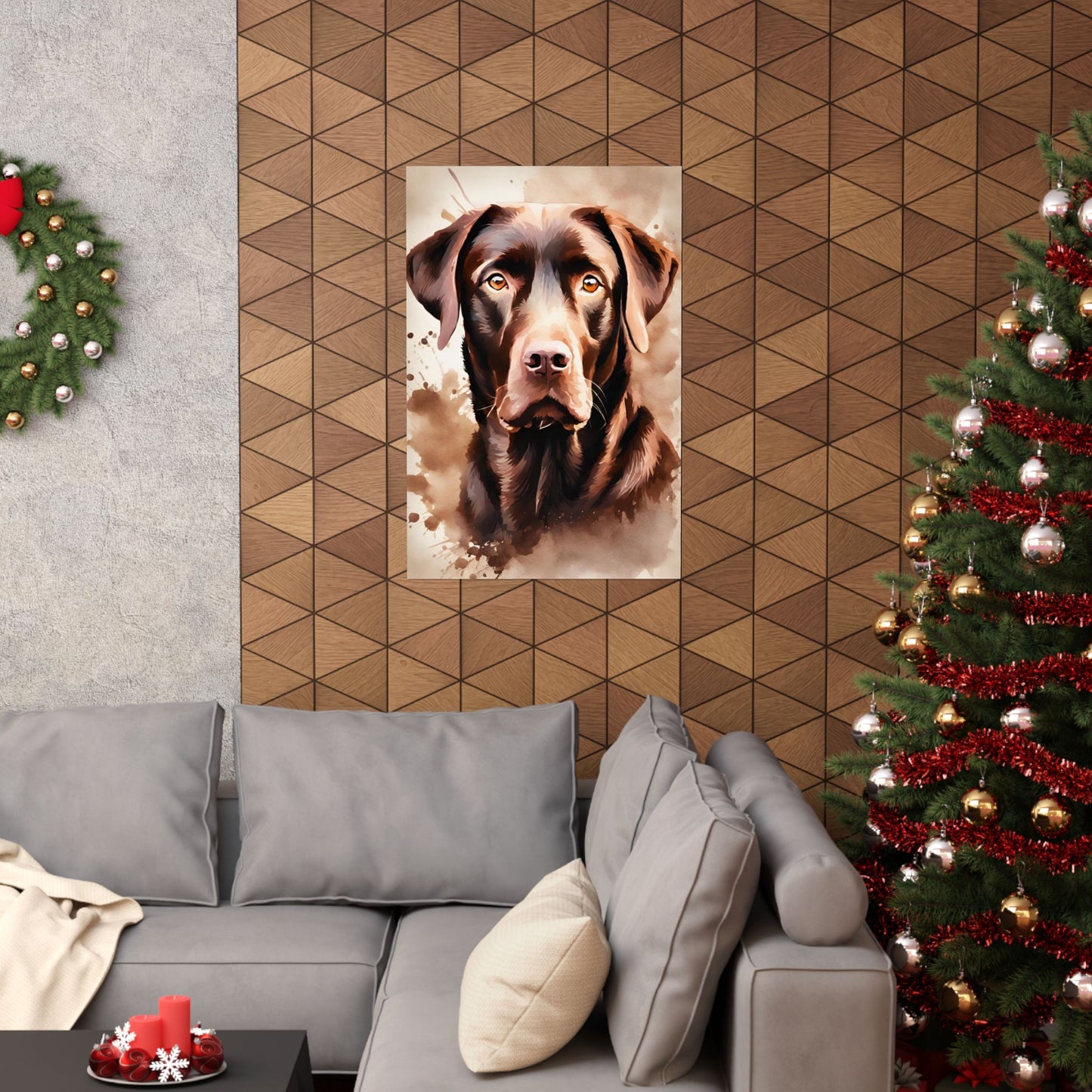Dogs Chocolate Labrador 01 Matte Vertical Poster