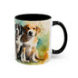 Multicoloured Doggies 9 Accent Mug 11oz
