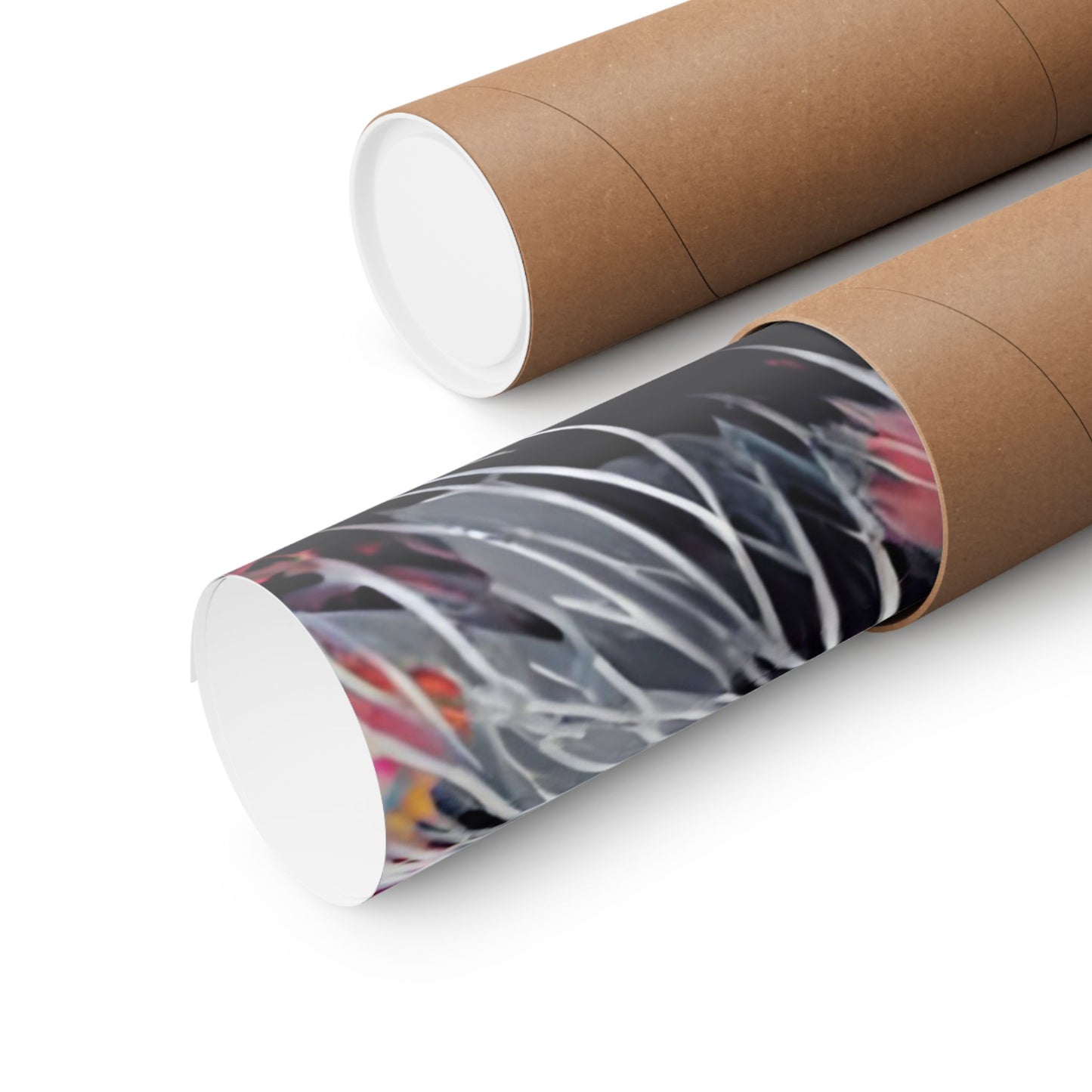 Multicolored Tiger 3 Matte Vertical Poster