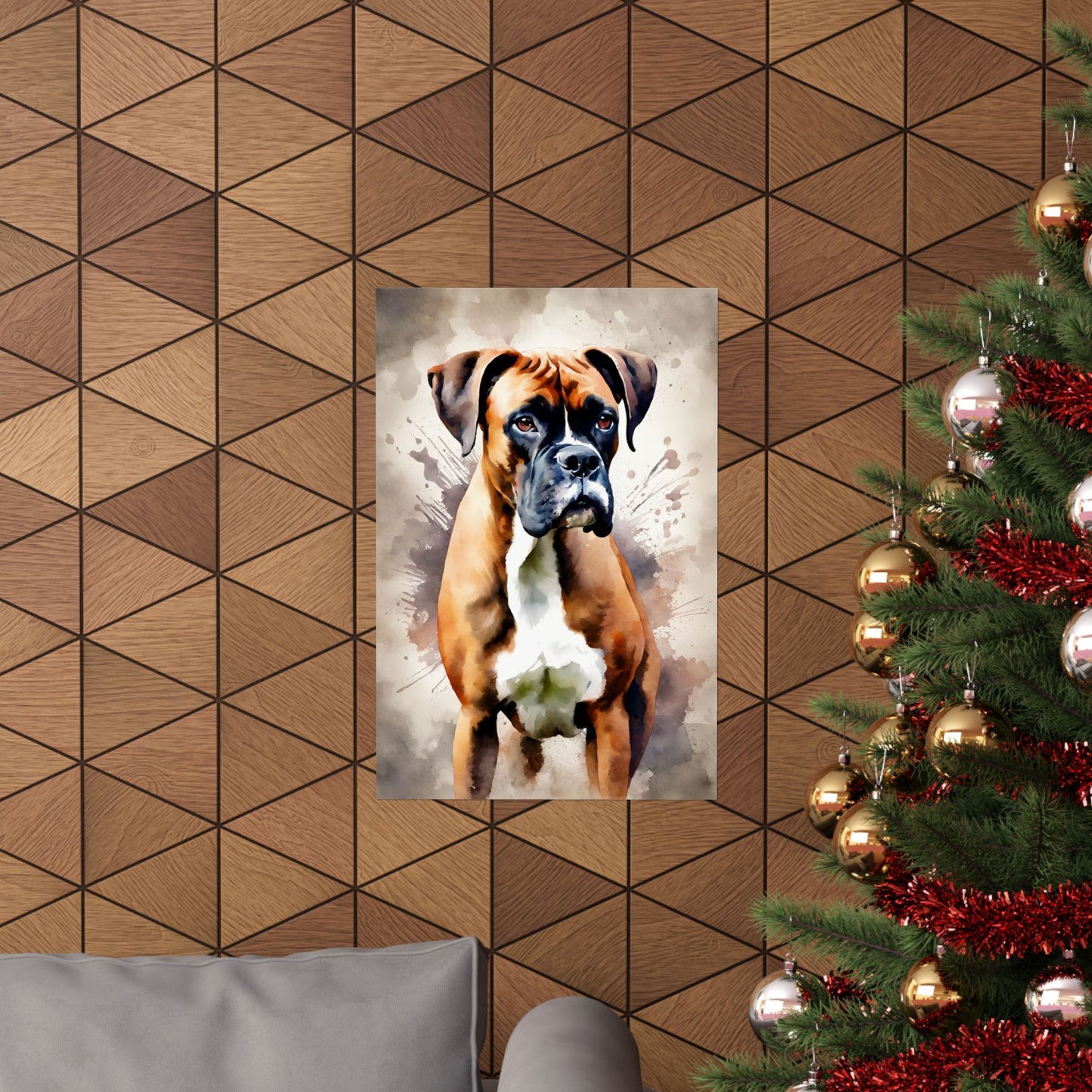 Dogs Boxer 02 Matte Vertical Poster
