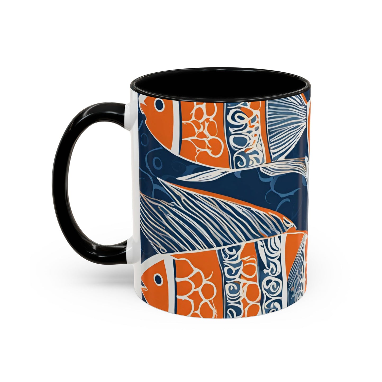 Orange Fish 03 Accent Coffee Mug (11oz)