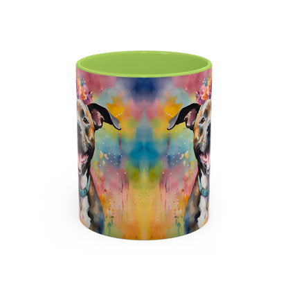 Staffordshire Bull Terrier 04 Accent Coffee Mug - Dog Lover Gift