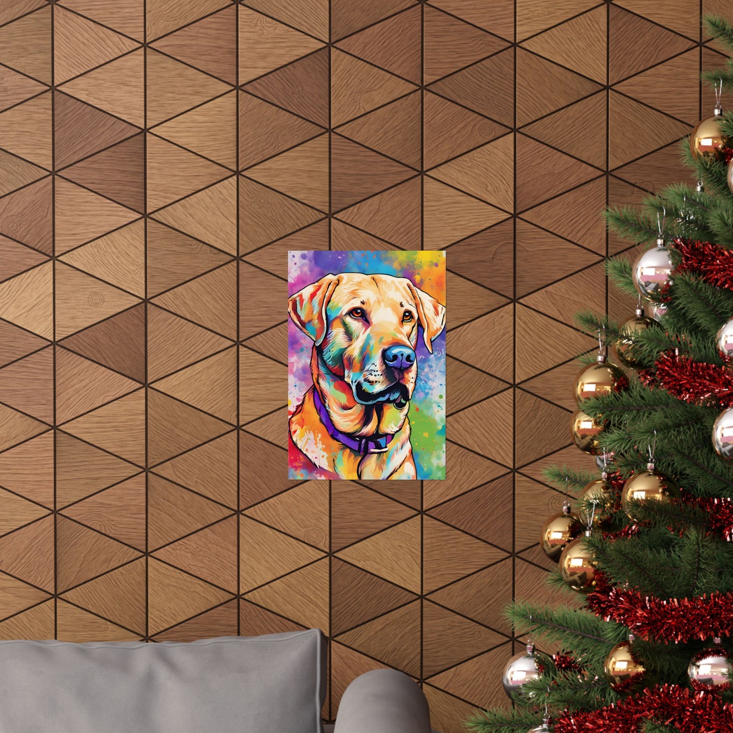 Multicolored Labrador 4 Matte Vertical Poster