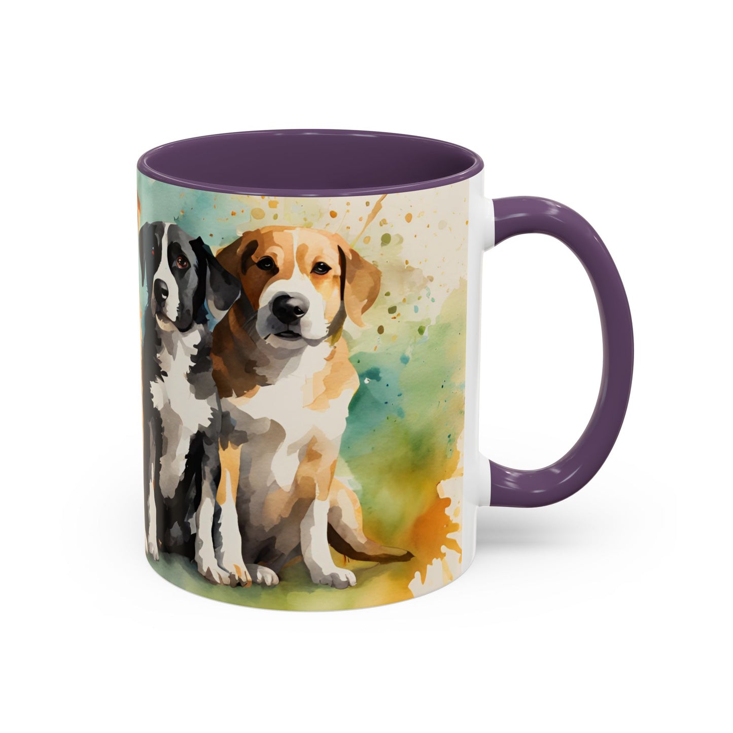 Multicoloured Doggies 9 Accent Mug 11oz