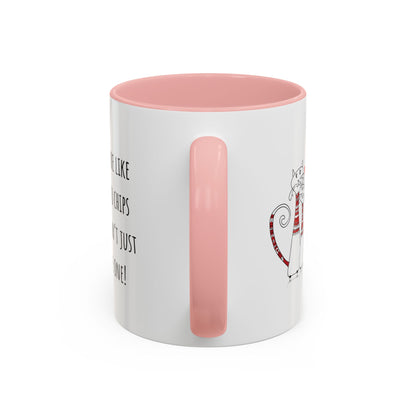 Cats Are Like Potato Chips Accent Coffee Mug (11oz)