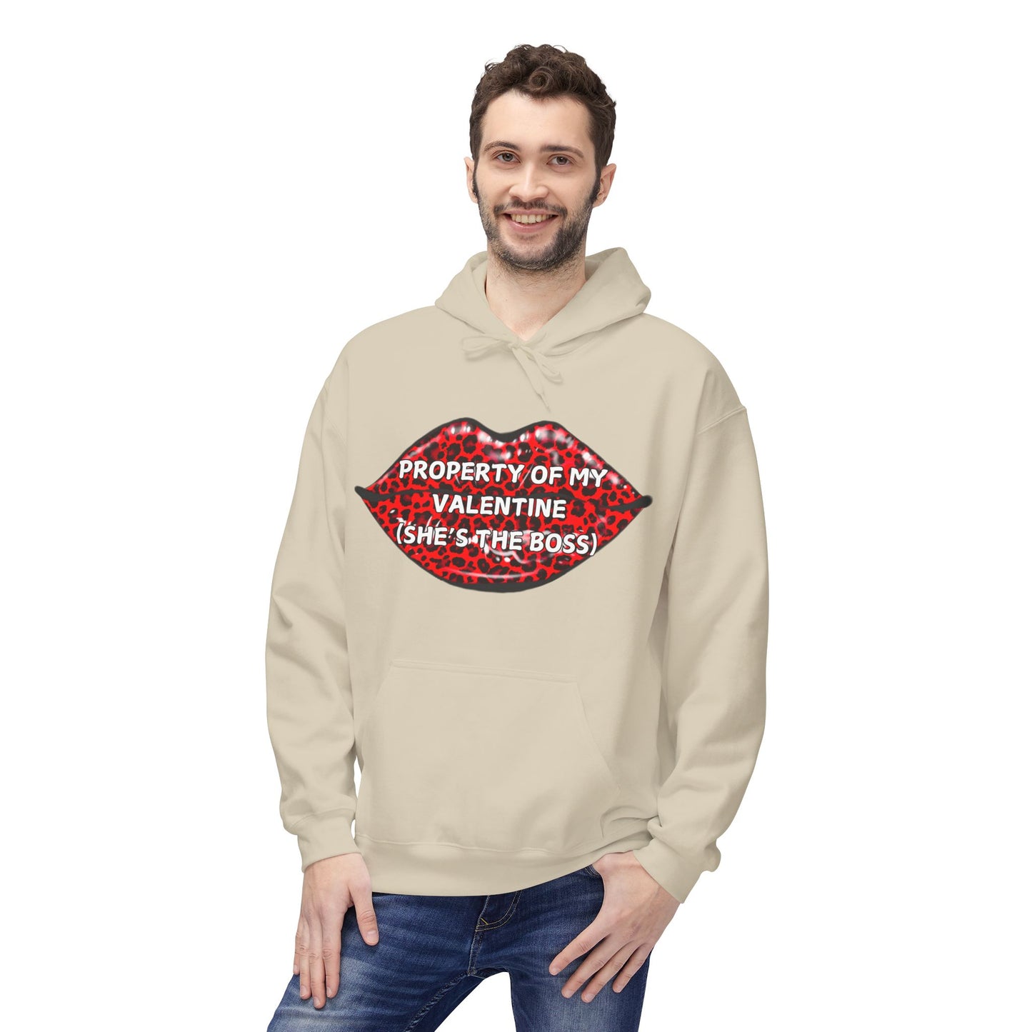 Property Of My Valentine (She’s The Boss) Mens Valentines Hoodie