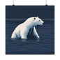 Lone Collection Polar Bear 5 Matte Square Posters