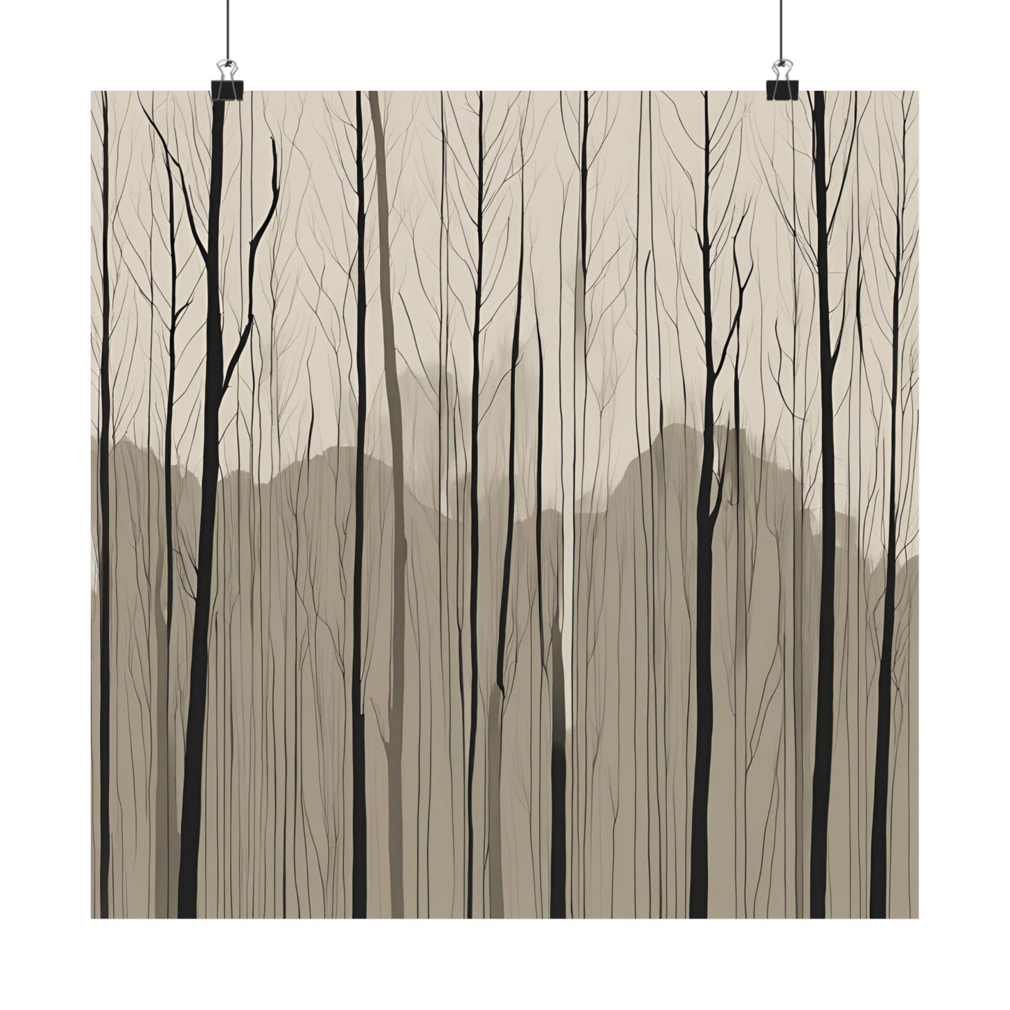 Lonely Forest 28 Matte Square Posters
