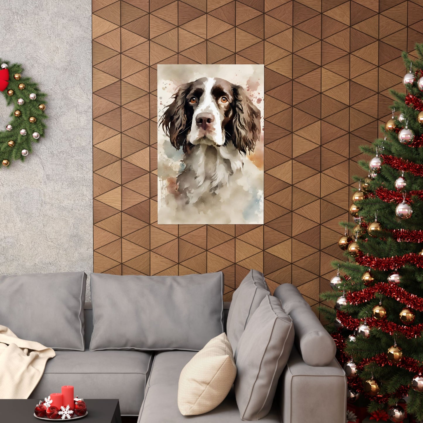 Dogs Springer Spaniel 01 Matte Vertical Poster