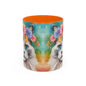Floral Rag Doll Cat 01 Accent Coffee Mug - 11oz Perfect for Cat Lovers & Gifts