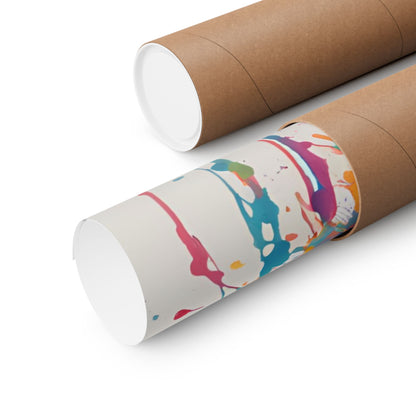 Multicolored Zebra 5 Matte Vertical Poster