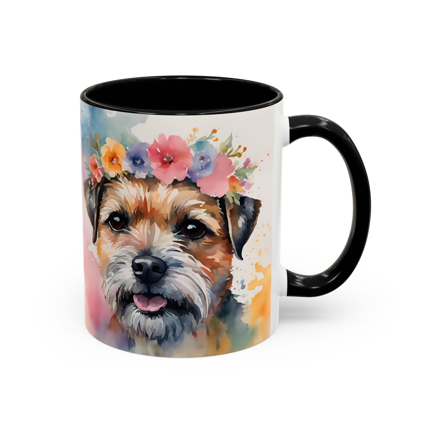 Border Terrier 03 Accent Coffee Mug - Dog Lover Gift